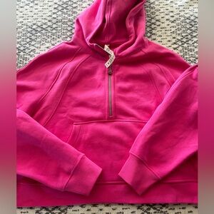 Lululemon oversized half zip scuba sonic pink